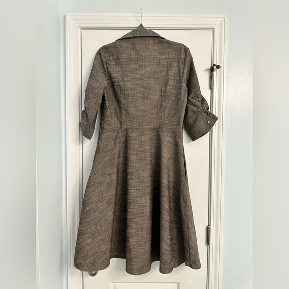 Sharagano Brown Long Sleeve Dress - Picture 3 of 4